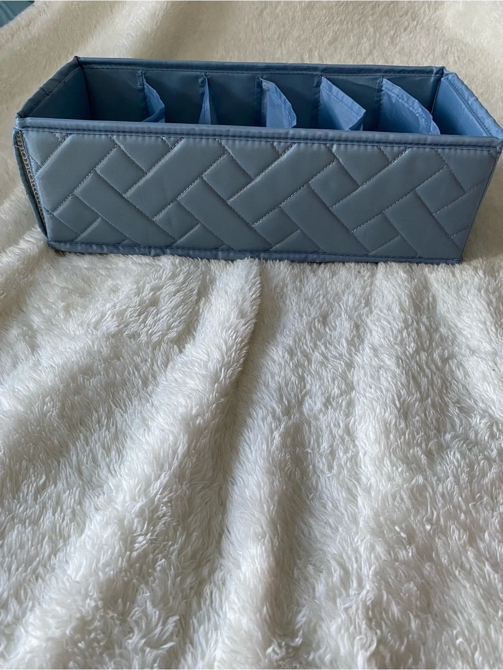 Lug Quilted Fabric Drawer Organizer - Light Blue set of 4
