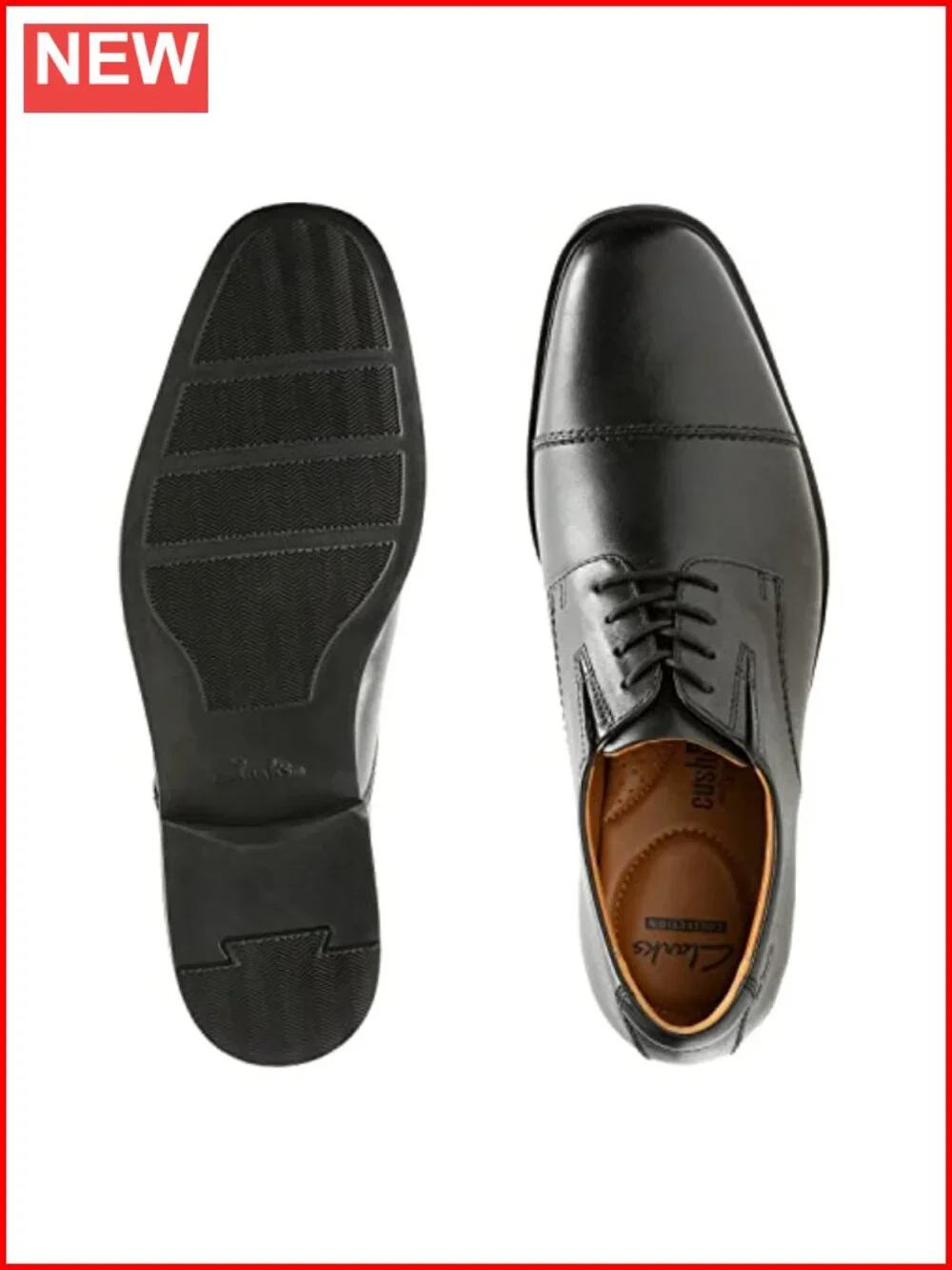 Premium Black Leather Oxfords with Cushion Soft Comfort System