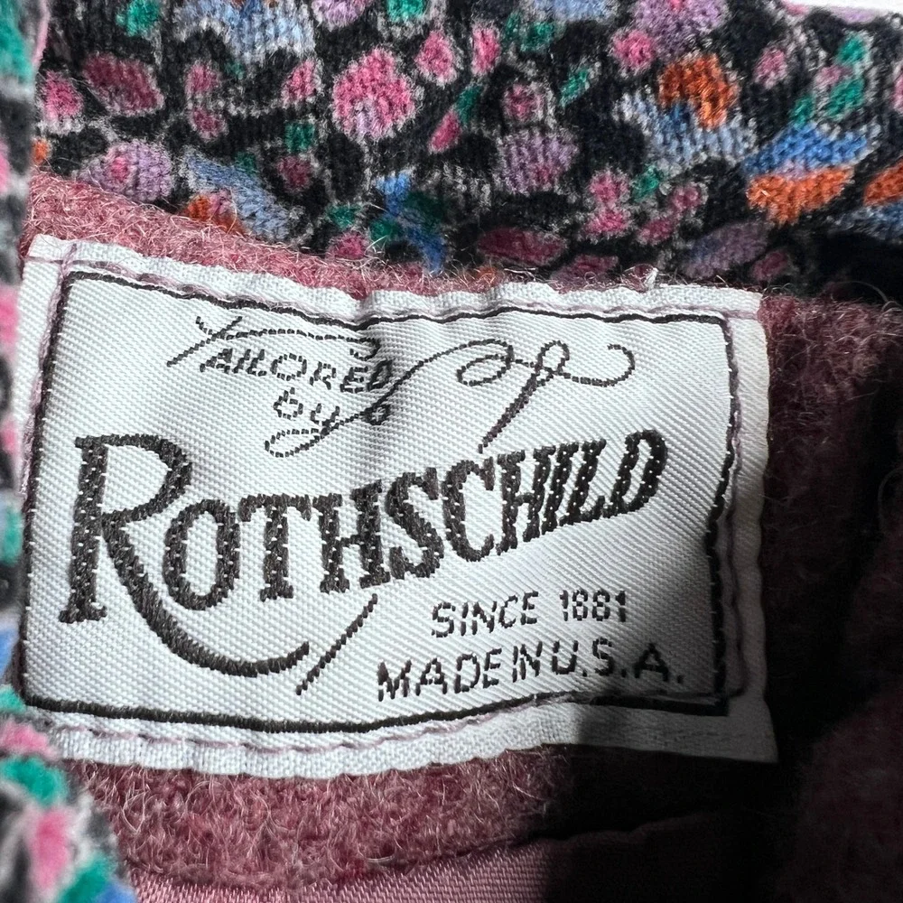 Vintage Rothschild Toddler Girls Wool Blend Double Breasted Pink Coat Size 2 USA