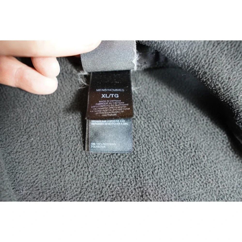 The North Face Mens Fleece Full Zip Black Jacket‎ XL Mock Neck Outerwear Pockets