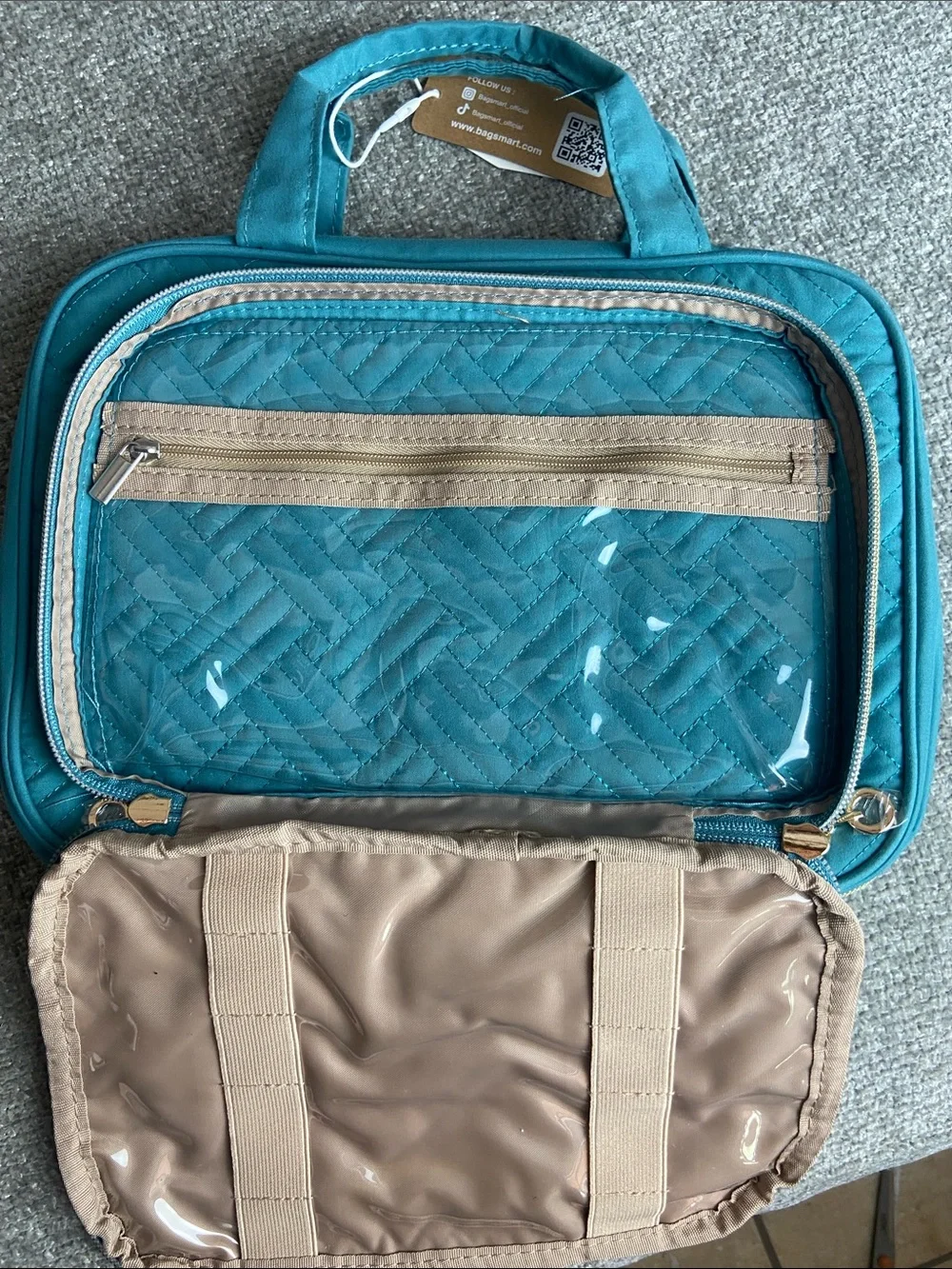 Bagsmart teal quilted