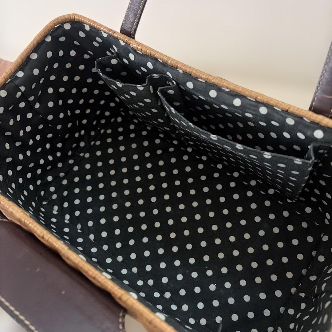 DIANA Wicker Bag Square Handbag Rattan With Dust Bag