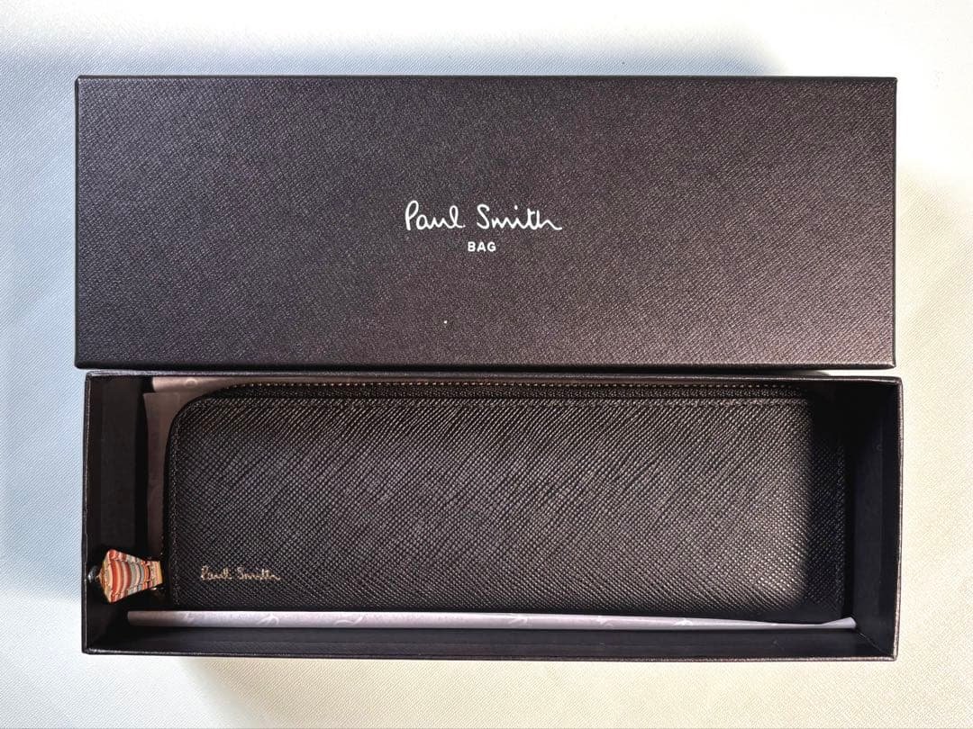 Paul Smith Pen Case Black With Box Leather Beautiful Condition